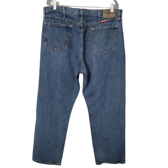 Vintage Wrangler Blue Relaxed Fit Straight Leg Jeans - Picture 6 of 11